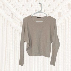 Cream Beige‎ Tahari Knit Sweater XL T Tahari Crop
